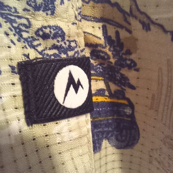 Marmot x Bronco Syrocco Button Front Shirt-Large-Vented-Quick Dry-UPF-Pocket - Picture 5 of 10